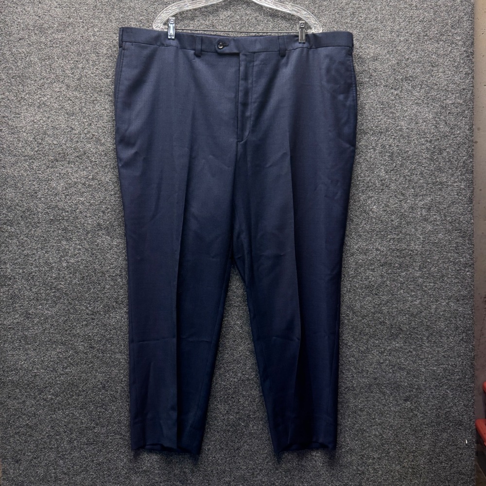 Ted Baker Dress Pants Mens 47R Navy Blue Wool VLAD CT Italian Fabric Luxury Work